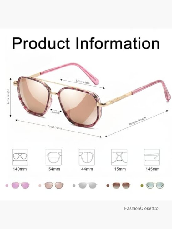 Polarized UV400 Aviator Sunglasses Tangle-Free Oversized Retro Style main image 5